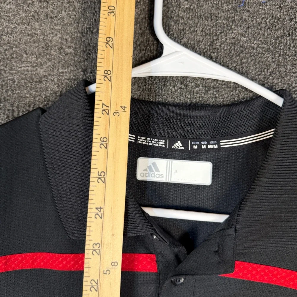 Adidas Nebraska Cornhuskers Mens Medium Black Polo Shirt M93132 NCAA Football